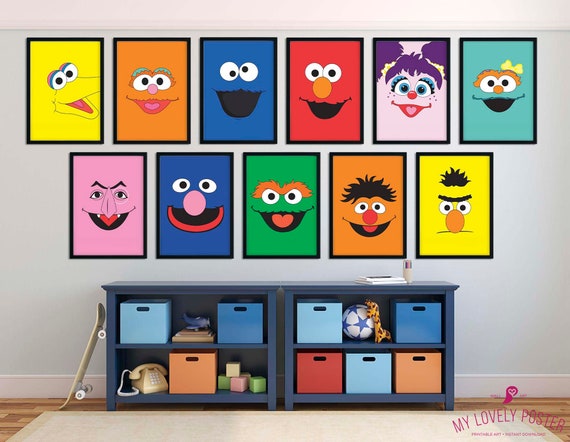 Sesame Street Poster The Count Preschool Kids Decor Etsy
