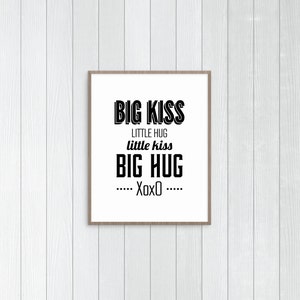 Big Kiss Little Kiss Quote, Rocket Boots, Nursery Print, Nursery Wall Art Quote, Printable Quote, Instant Digital Download, SVG Cuttable