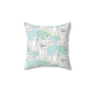 Gesponnenes Polyester Quadratisches Kissen, Big Foot Kissen, Big Foot lustiges Kissen, Toilettenpapier Dekor, Dekokissen, Dekorkissen, Wohnkultur Kissen