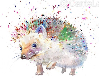 Hedgehog print, Hedgehog Watercolour, Hedgehog Wall Art, Hedgehog Woodland Print, Farm Animal Print, Hedgehog Picture, Hedgehog Gift