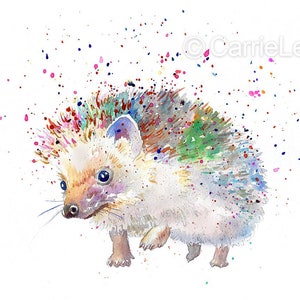 Hedgehog print, Hedgehog Watercolour, Hedgehog Wall Art, Hedgehog Woodland Print, Farm Animal Print, Hedgehog Picture, Hedgehog Gift