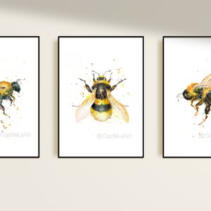 Bee Stamp BW Wall Art, Canvas Prints, Framed Prints, Wall Peels