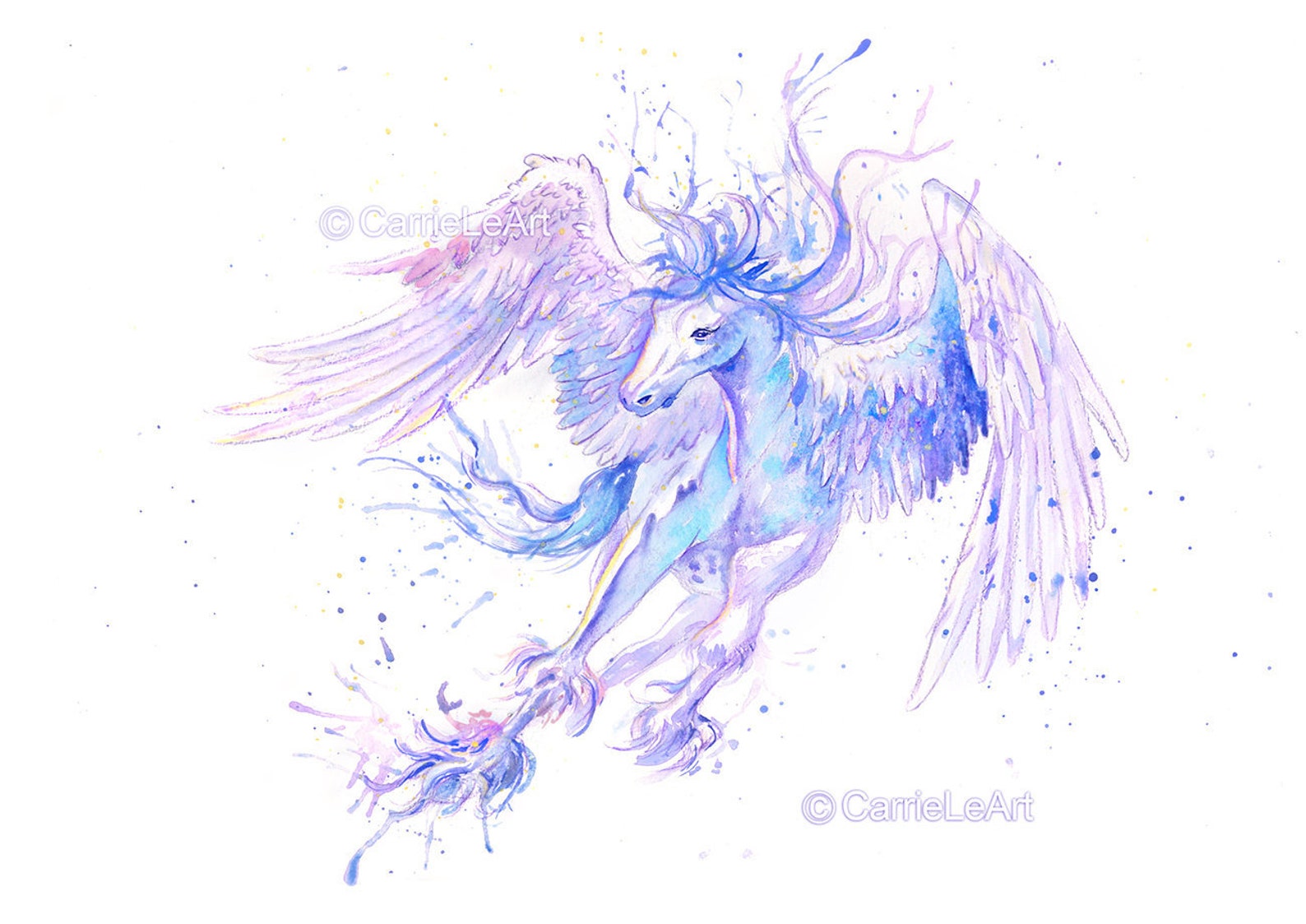 Pegasus Print Horse Wall Art Pegasus Paintinghorse Prints - Etsy