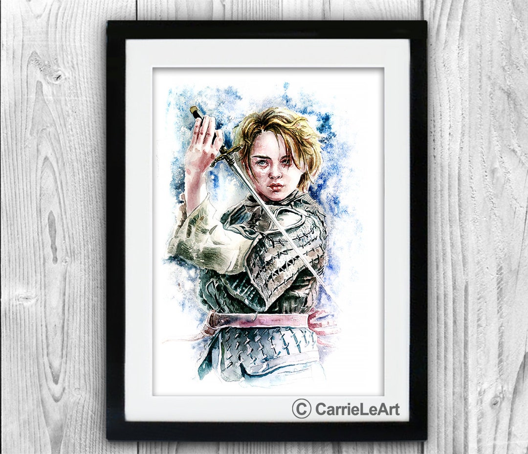 Watercolour Arya Stark Print, Game of Thrones Watercolour Painting ...