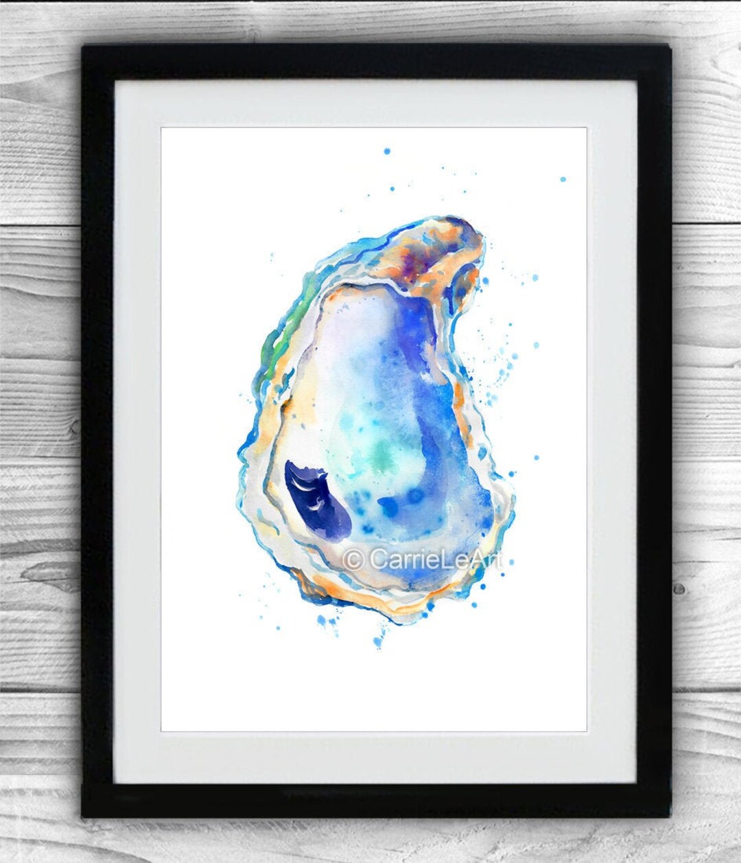 Oyster Wall Art Sea Art Watercolor Oyster Print Oyster Etsy
