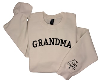 Personalized Grandma Sweatshirt: Grandchildren Names, Cozy Nana Gift