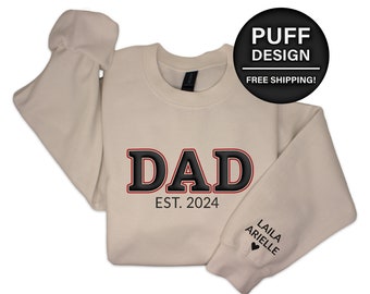 Personalized Dad Est. 2025 Sweatshirt with Kids Names