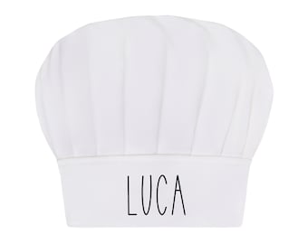 Personalized Kids Chef Hat: Cotton Twill, Adjustable Back, Cooking Gift