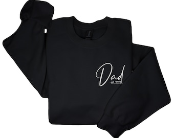 Dad Est. Year Sweatshirt: New Dad Gift, Soft Crewneck