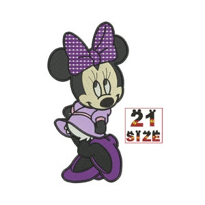 Baby Cartoon Kid Cute Character Mickey Mouse Embroidery Design Anime Bow Embroidery Machine Instant Download N6174