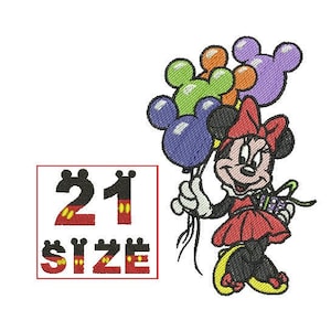 Baby Cartoon Kid Cute Character Wizard Mickey Mouse Embroidery Design Anime Balloon Embroidery Machine Instant Download N6183