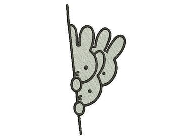 Animal Cute Rabbit Full Filled Embroidery Design Embroidery Machine Instant Download Q8115