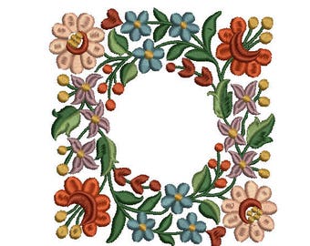 Floral Leaf Embroidery Designs Embroidery Machine Instant Download Q8161