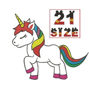 Baby Cartoon Unicorn Rainbow Pony Horse EMBROIDERY Design Baby Kid Rainbow Horse Applique Design Embroidery Machine Instant Download N6111