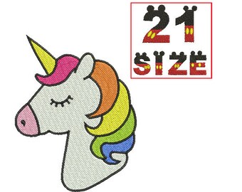 Baby Cartoon Unicorn Rainbow Pony Horse EMBROIDERY Design Baby Kid Rainbow Horse Applique Design Embroidery Machine Instant Download N6031