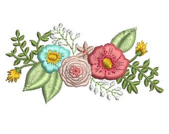 Floral Leaf Embroidery Designs Embroidery Machine Instant Download Q8070