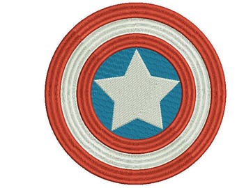 Superhero Marvel Captain America Logo Embroidery Designs Embroidery Machine Instant Download Q8141