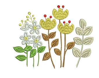Floral Leaf Embroidery Designs Embroidery Machine Instant Download Q8074
