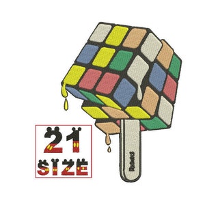 Baby Cartoon Kid Cute Character Ice cream Embroidery Designs Rubik Embroidery Machine Instant Download N6107