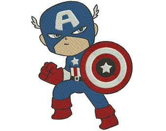 Superhero Captain America Embroidery Designs Embroidery Machine Instant Download Q8105