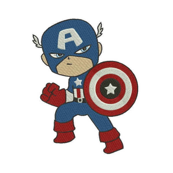 Superhero Captain America Embroidery Designs Embroidery Machine Instant Download Q8105