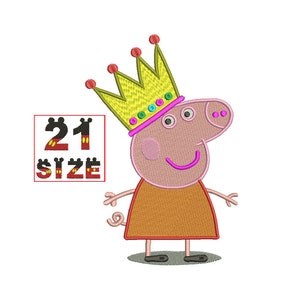Peppa Pig EMBROIDERY Design Kid Peppa Pig Applique Design Embroidery Machine Instant Download N6022
