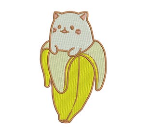 Cartoon Pooh Banana Full Filled Embroidery Design Embroidery Machine Instant Download Q8014