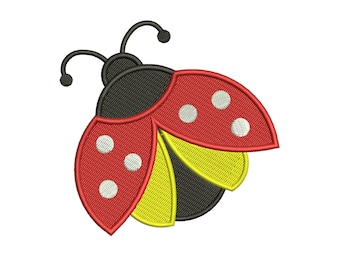 LadyBird Coccinellidae Full Filled Embroidery Design Embroidery Machine Instant Download Q8043
