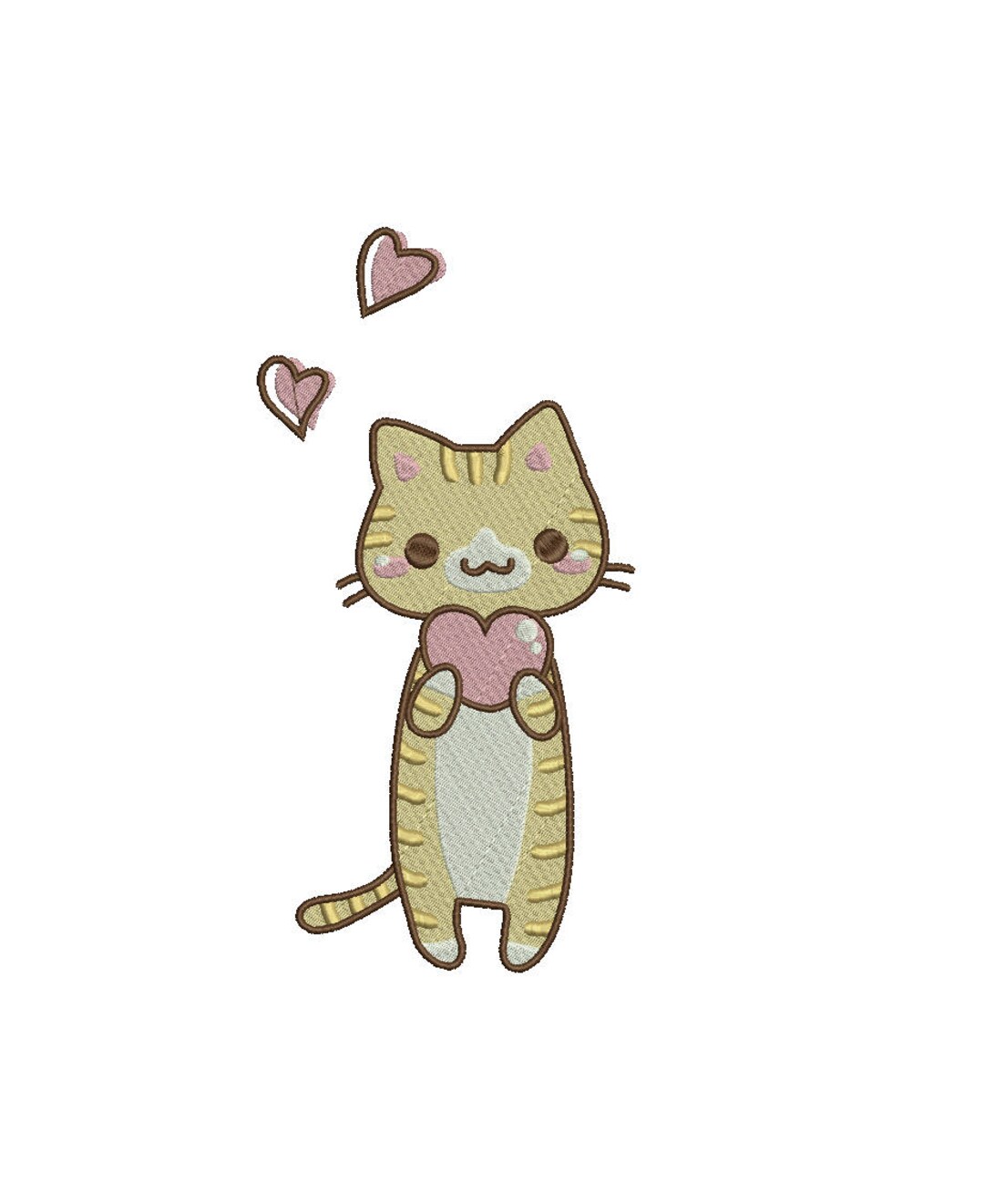 Animal Cute Cat Full Filled Embroidery Design Embroidery Machine ...
