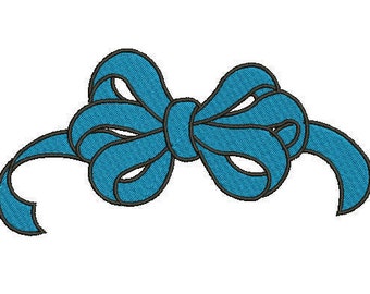 Cute Girl Bow Embroidery Designs Filled Stich Design Tie Embroidery Machine Instant Download Q8002