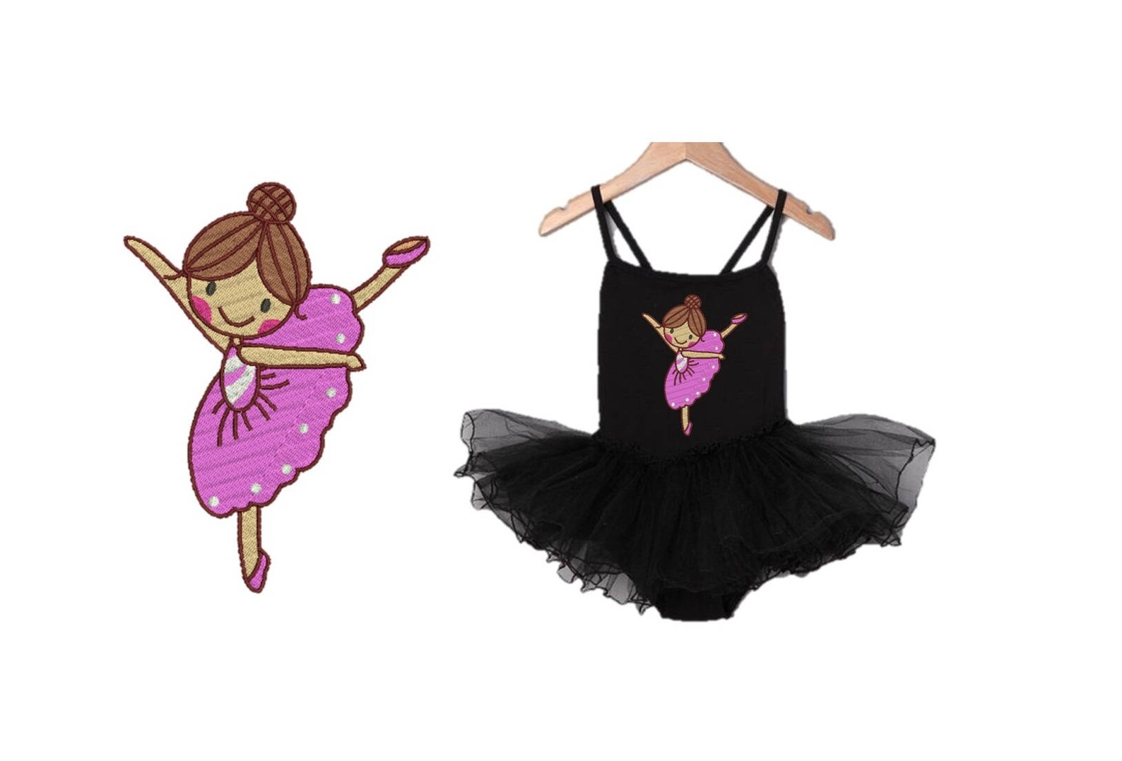 cute ballet slippers shoes illustration embroidery design for ballerina fill design embroidery machine instant download q8065