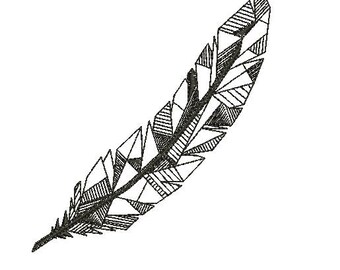 Geometric Leaf Embroidery Designs Embroidery Machine Instant Download Q8039