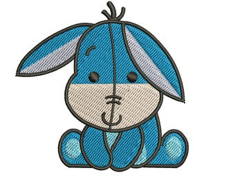 Cartoon donkey Full Filled Embroidery Design Embroidery Machine Instant Download Q8020