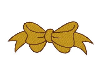 Cute Girl Bow Embroidery Designs Filled Stich Design Tie Embroidery Machine Instant Download Q8004