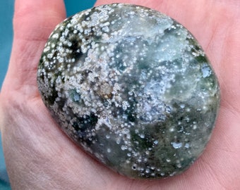 Ocean Jasper Palm Stone, Healing Crystals, metaphysic shops, Healing Gemstones, meditation stone