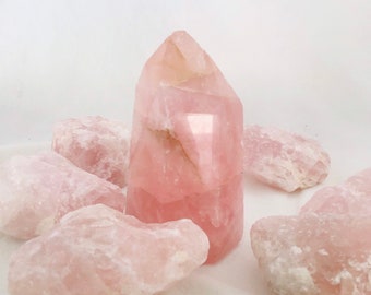 Raw Rose Quartz Crystals for Positive Energy, Raw Crystals, Meditation Stone, Zen Gifts for Her, Loving Energy, The Love Crystal