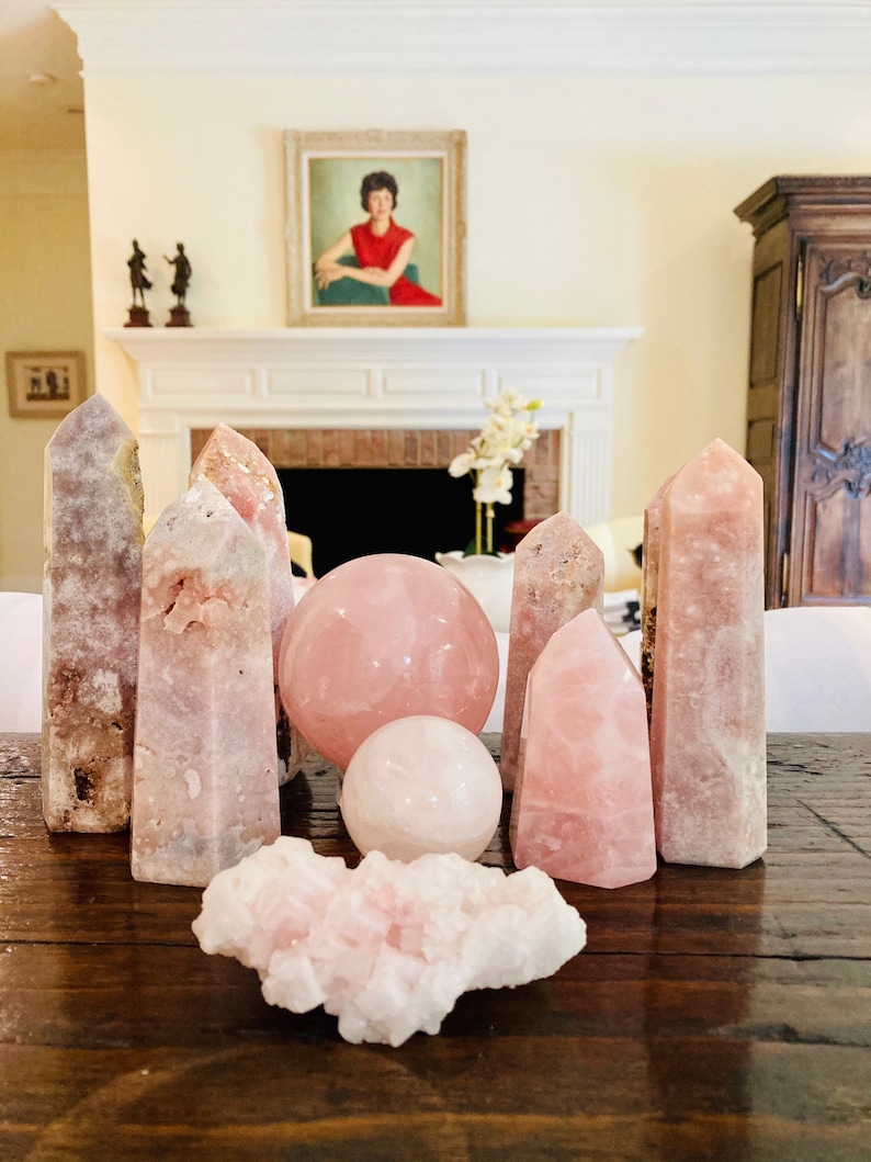 Pink Amethyst Tower Druzy, Rose Amethyst, healing crystals 