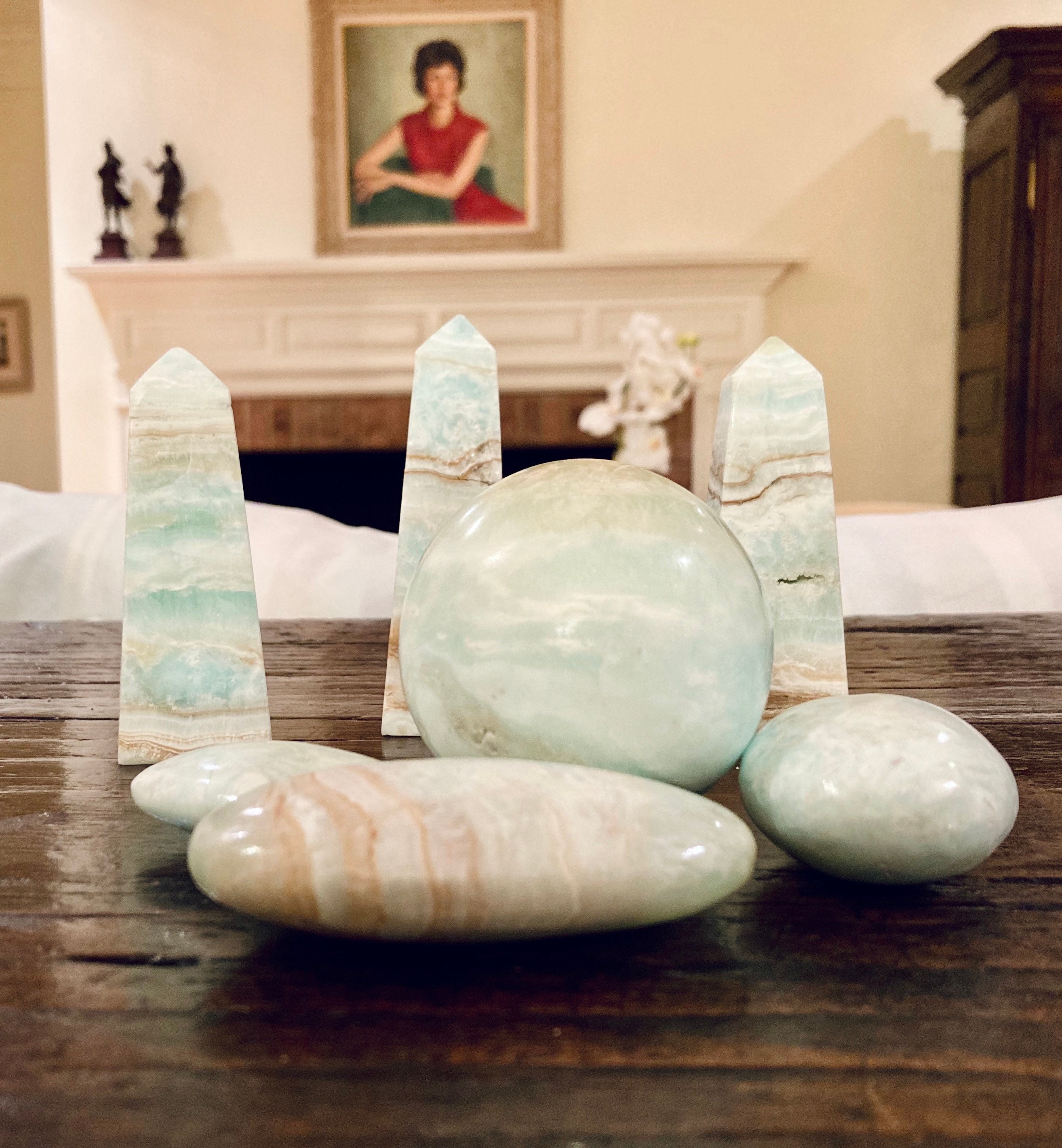 Caribbean Blue Calcite Towers Crystal Healing Crystal Grids Etsy