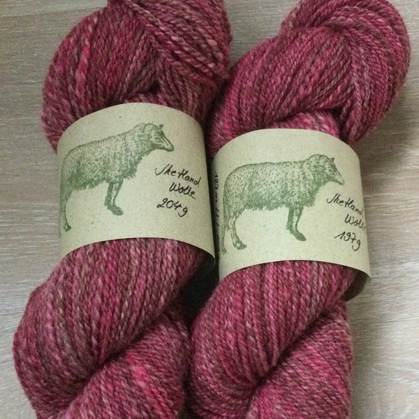 Shetland Wolle wool handgesponnen Handwerk 197g spinning