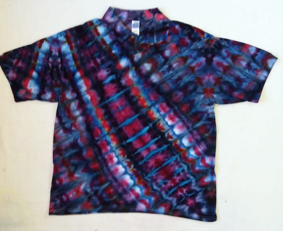 Tie Dye Shirt Adult Polo Ice Tie Dye Men/'s Ice Dye Custom Made Tie Dye Made to Order Tie Dye Men/'s Polo Ice Tie Dye Collared Tie Dye