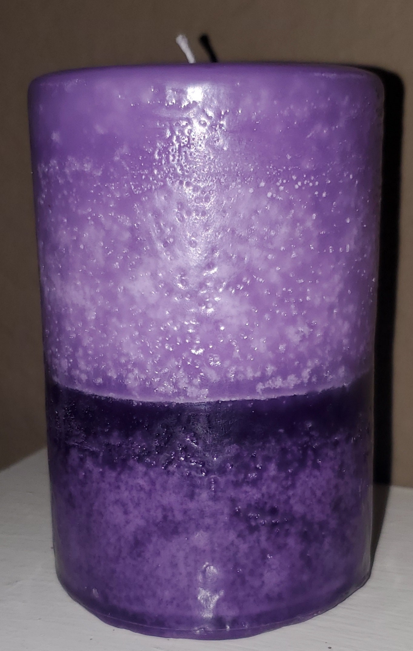 Purple mottled 3x 4.5 pillar candle Etsy
