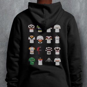 Bradford Rugby League Hoodie Apparel Clothing | Classic Kits | Iconic Retro Shirts History | Gift for Him | Birthday Present