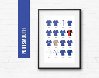 GroundDesigns Stampa Artistica Fratton Park - Mappa Dello Stadio Portsmouth FC, Formato A3