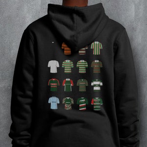 Leicester Rugby Union hoodie kleding kleding | Klassieke kits | Geschiedenis van iconische retro-shirts | Cadeau voor hem | Verjaardagscadeau
