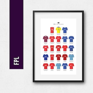 FPL Print Poster Wall Art | Fantasy League Football &#39;Legends of the game&#39; | Gift for Him | Birthday Present | Man Cave