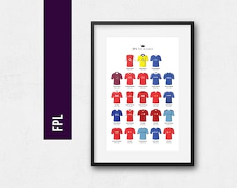 FPL Print Poster Wall Art | Fantasy League Football &#39;Legends of the game&#39; | Gift for Him | Birthday Present | Man Cave