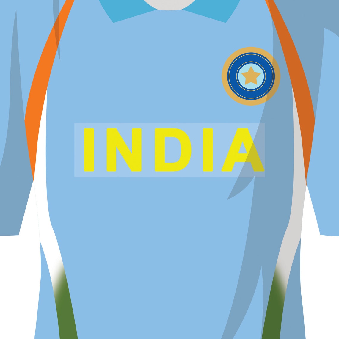 India Classic Kits Cricket Team Print Gift for Him FREE UK Etsy