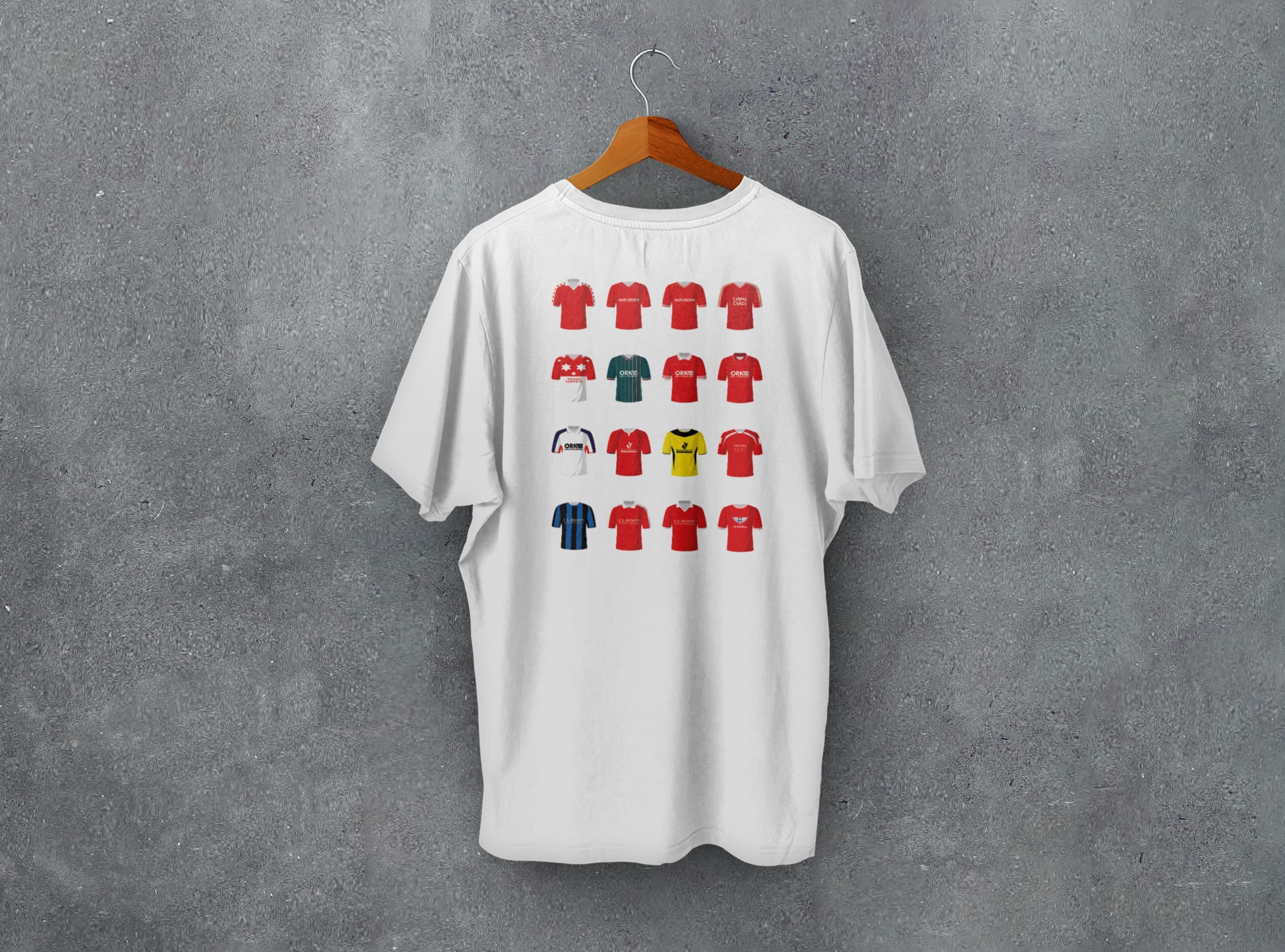 Barnsley Football T-shirt Apparel Clothing Classic Kits Iconic