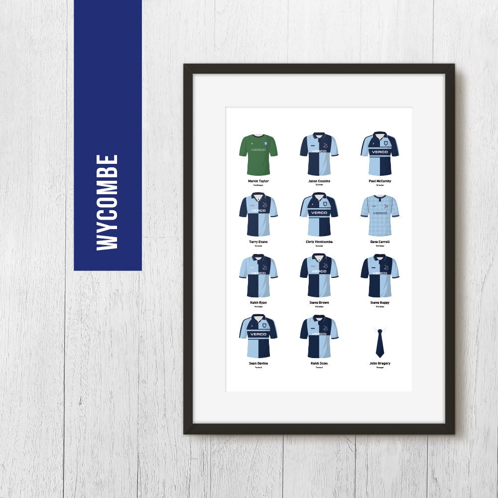 PERSONALISED Football Team Poster Print Gift for Him Etsy UK