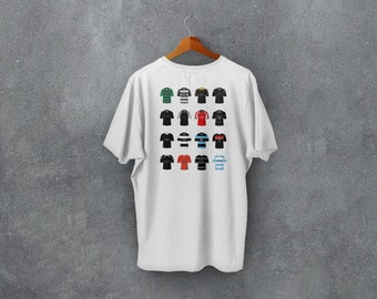 Newcastle Rugby Union T-Shirt Bekleidung Bekleidung | Klassische Kits | Kultige Retro Shirts Geschichte | Geschenk für Ihn | Weihnachtsgeschenk